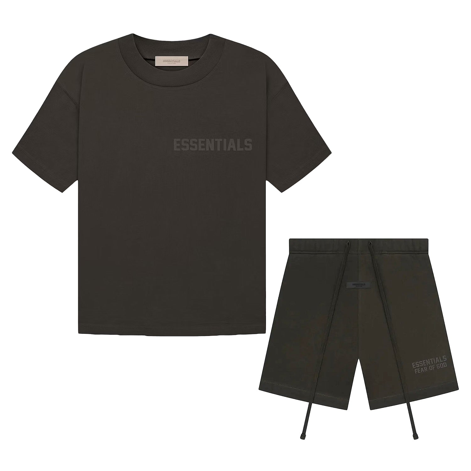 Fear of God Essentials Off Black Summer Set – sneakrflow