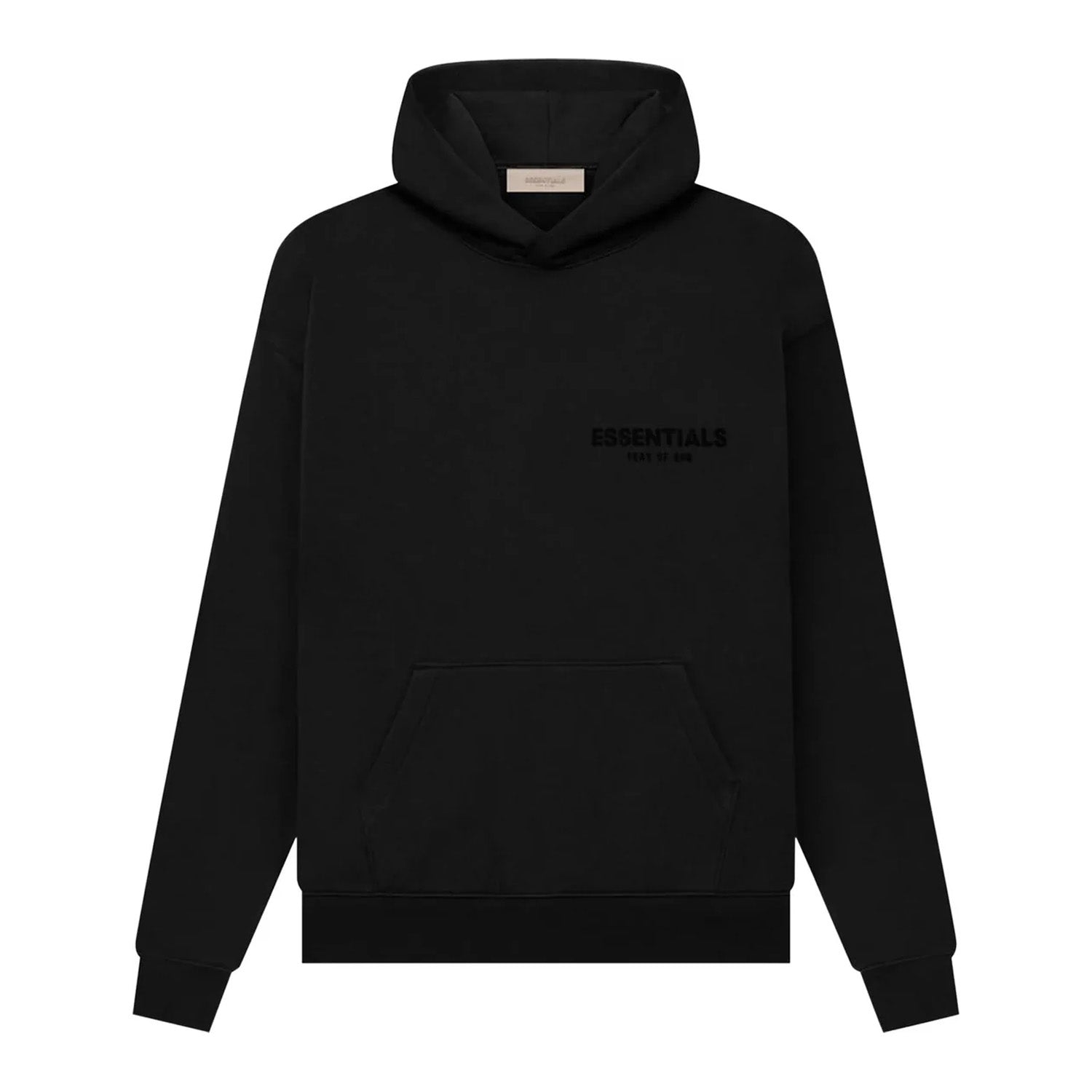 Fear of God Essentials Stretch Limo Black Hoodie – sneakrflow