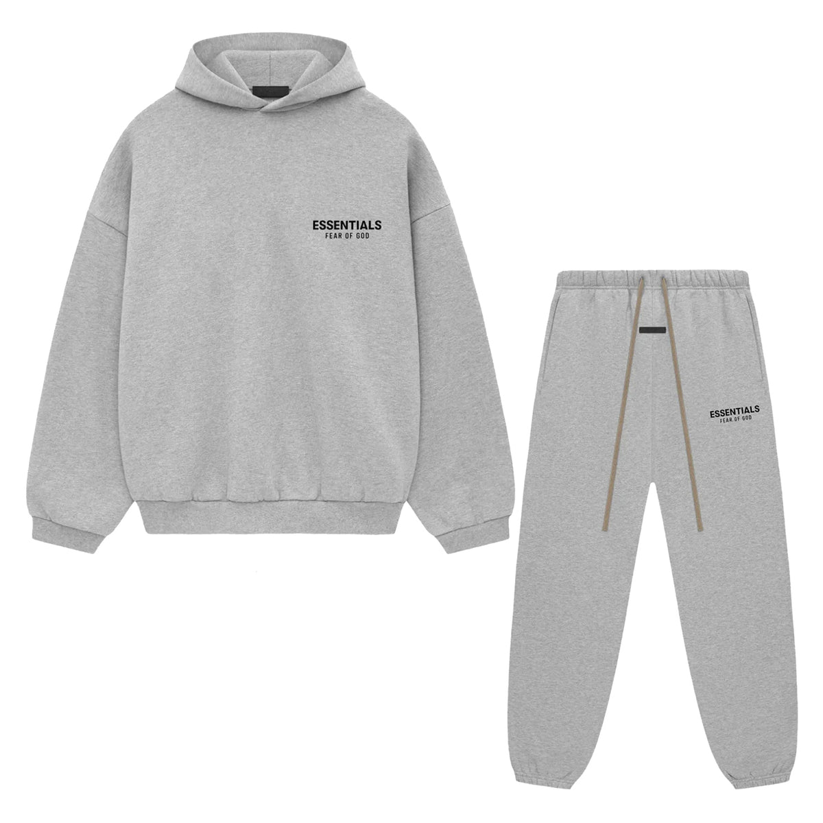 Fear of God Essentials Light Heather Gray Fleece Full Set – sneakrflow