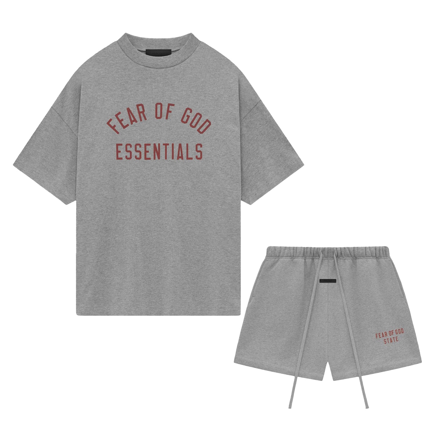 Fear of God Essentials Dark Heather Summer Set – sneakrflow