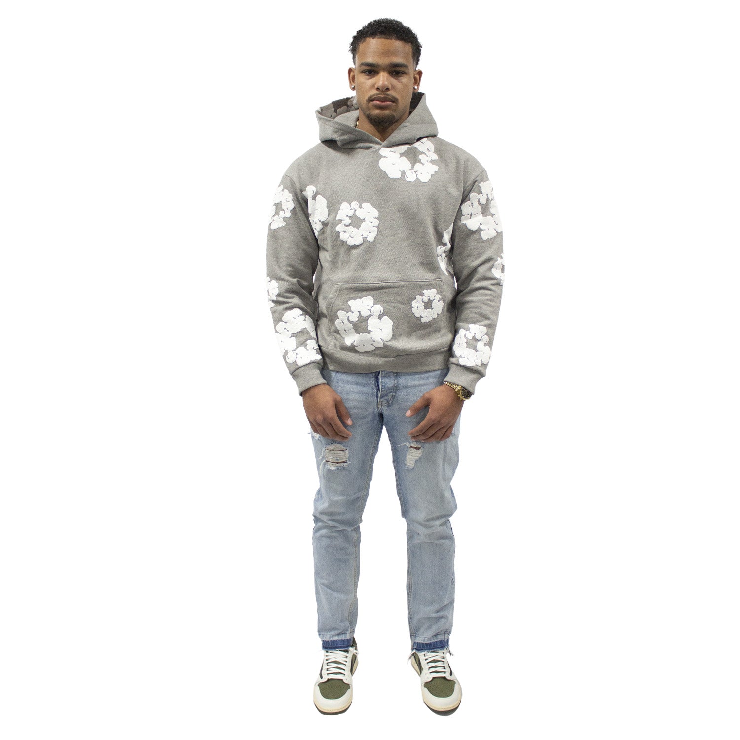 Denim Tears The Cotton Wreath Hoodie Gray – sneakrflow