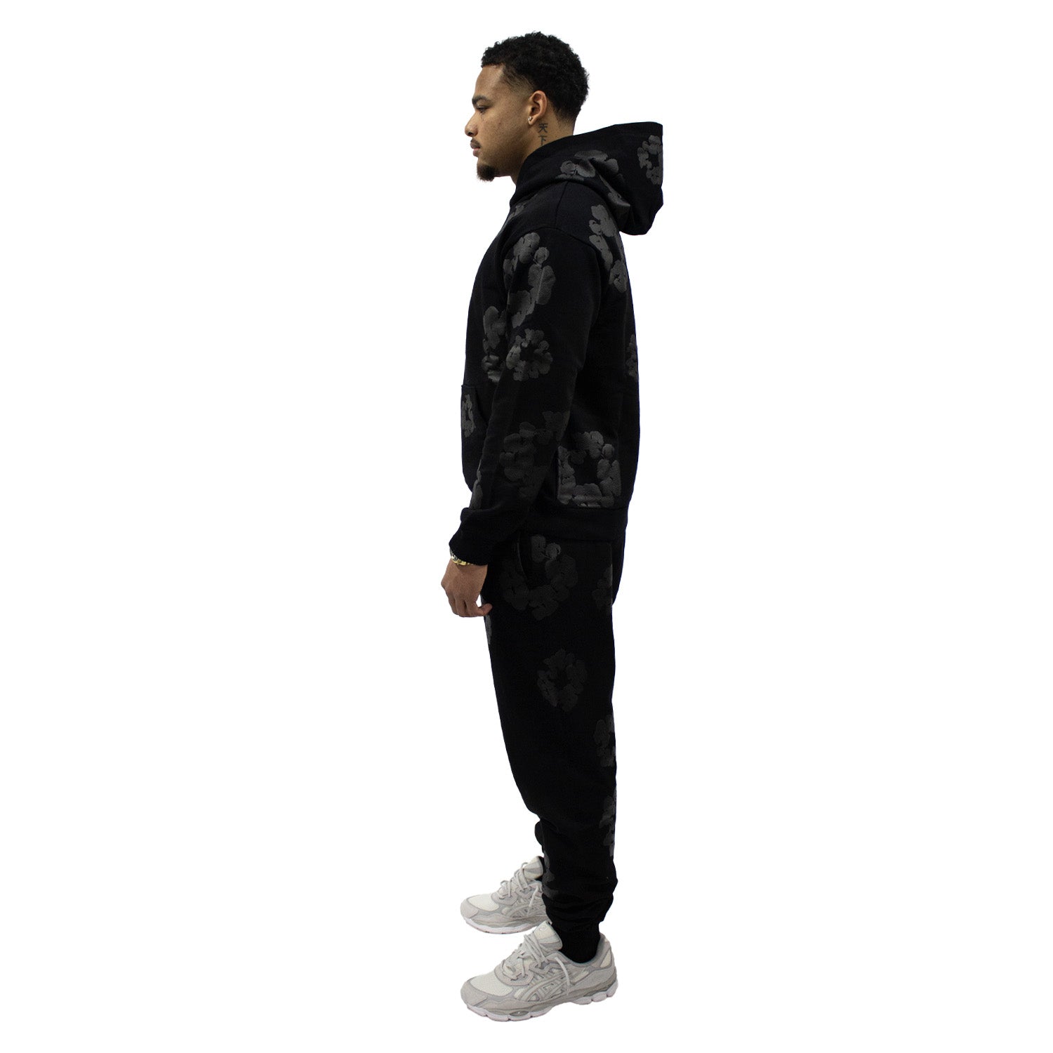 Denim Tears The Cotton Wreath Hoodie Black Monochrome