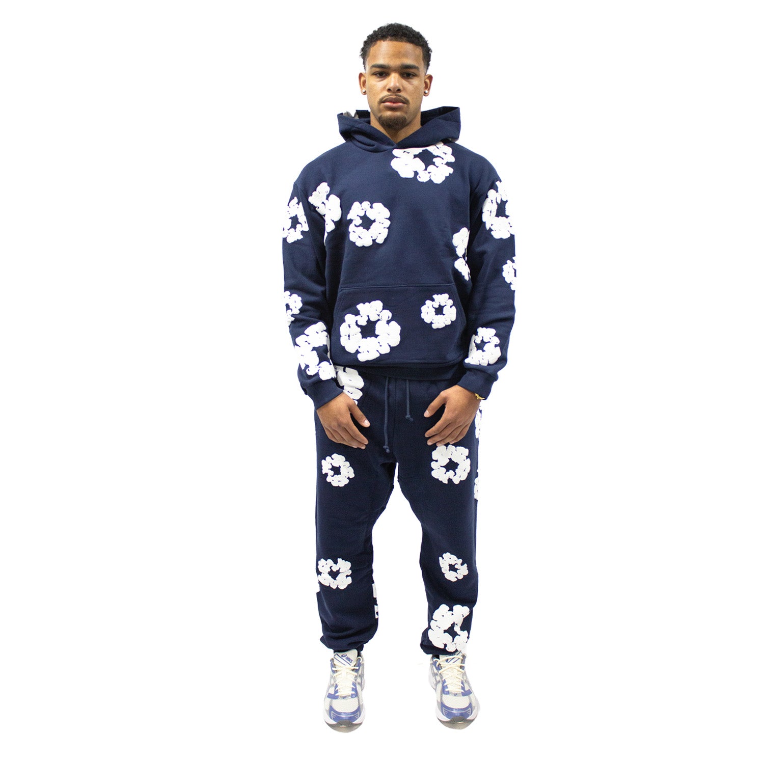 Denim Tears The Cotton Wreath Hoodie Navy – sneakrflow