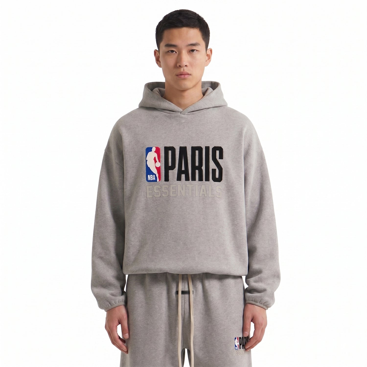 Fear of God Essentials NBA Paris Warm Heather Paris Hoodie 