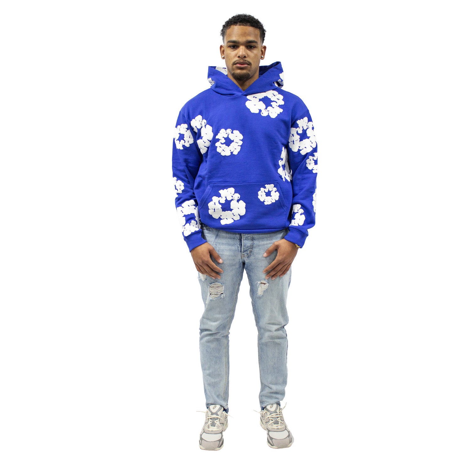 Denim Tears The Cotton Wreath Hoodie Royal Blue – sneakrflow